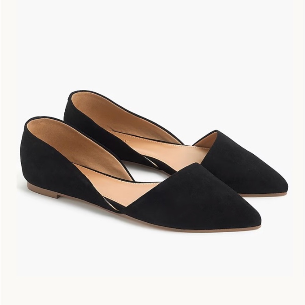 Black Suede Zoe d'Orsay Flats